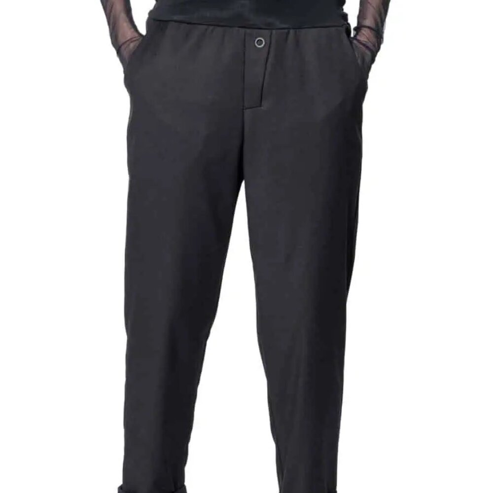 NEW! ART POINT AVANT GARDE LOOSE TAPERED LEG TROUSER PANTS KNIT WAISTBAND sz XL